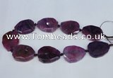 CNG1331 15.5 inches 35*40mm faceted freeform agate beads