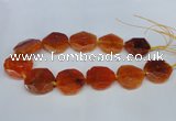 CNG1336 15.5 inches 32*35mm faceted freeform agate beads