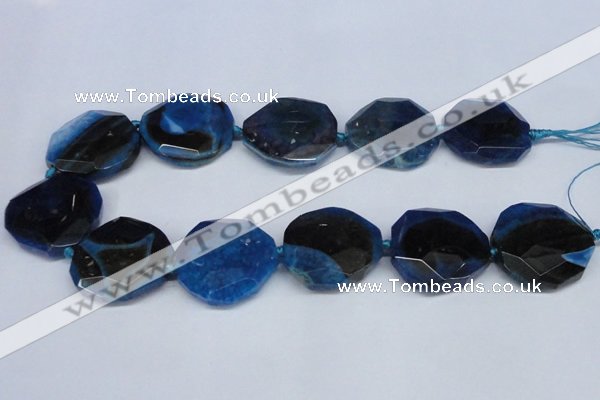 CNG1337 15.5 inches 32*35mm faceted freeform agate beads