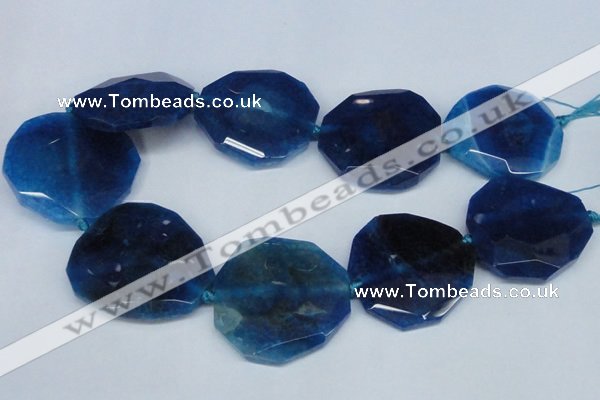 CNG1343 15.5 inches 42*45mm faceted freeform agate beads