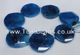 CNG1349 15.5 inches 52*55mm faceted freeform agate beads