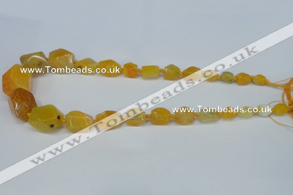 CNG1355 15.5 inches 8*10mm - 20*25mm faceted nuggets agate beads