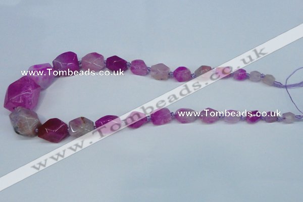 CNG1357 15.5 inches 8*10mm - 20*25mm faceted nuggets agate beads