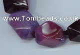 CNG1358 15.5 inches 8*10mm - 20*25mm faceted nuggets agate beads