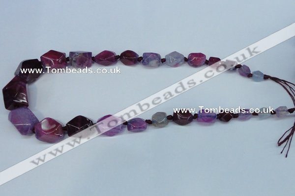 CNG1358 15.5 inches 8*10mm - 20*25mm faceted nuggets agate beads