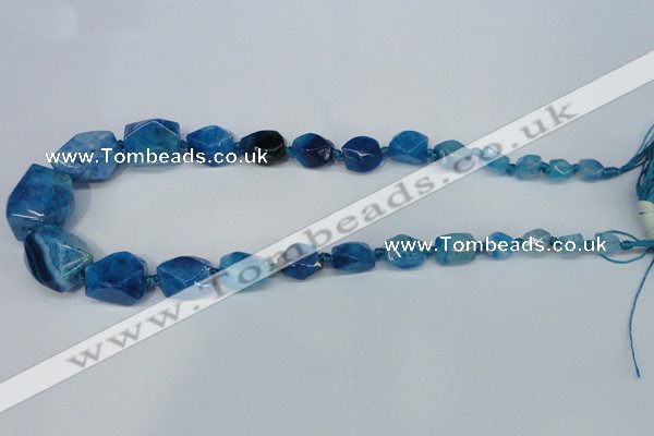 CNG1360 15.5 inches 8*10mm - 20*25mm faceted nuggets agate beads