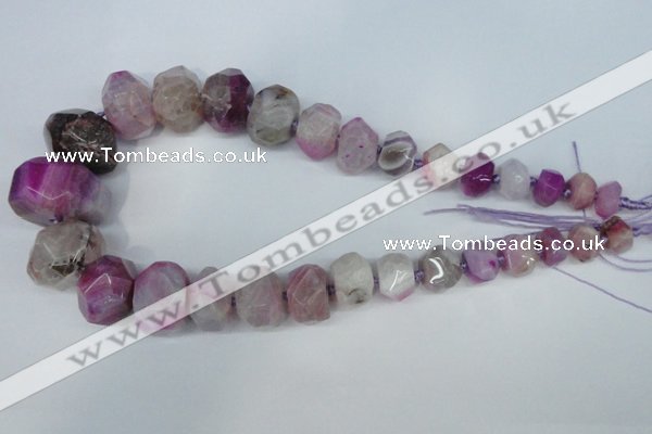 CNG1366 15.5 inches 8*12mm - 22*30mm faceted nuggets agate beads