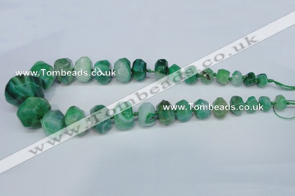 CNG1367 15.5 inches 8*12mm - 22*30mm faceted nuggets agate beads