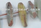 CNG1382 15.5 inches 10*25mm - 40*55mm faceted freeform agate beads