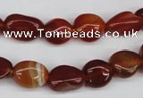 CNG14 15.5 inches 9*14mm nuggets red agate gemstone beads