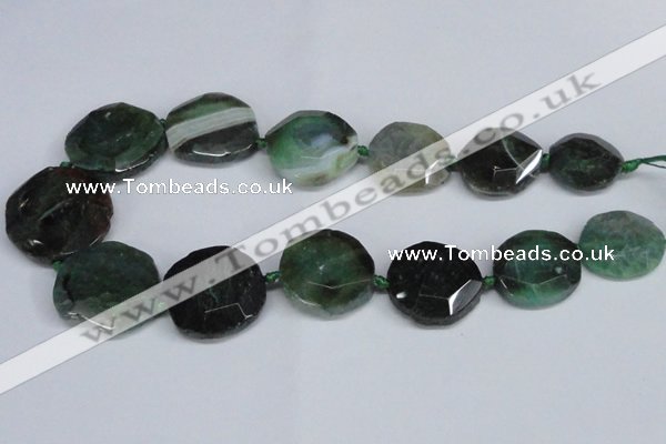 CNG1407 15.5 inches 20*25mm - 30*35mm faceted freeform agate beads