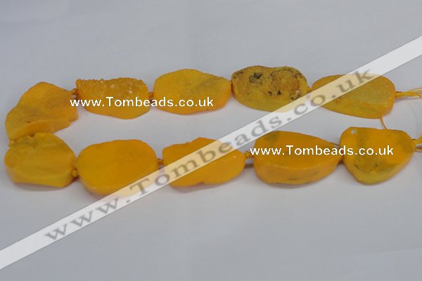 CNG1420 15.5 inches 25*35mm - 30*40mm freeform agate beads