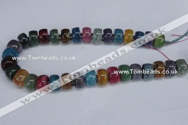 CNG1451 15.5 inches 10*18mm nuggets agate gemstone beads