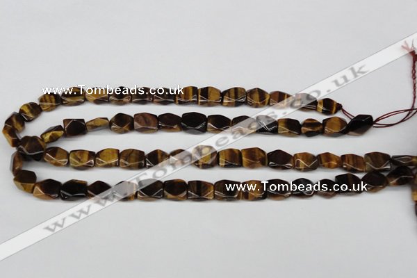CNG15 15.5 inches 10*12mm faceted nuggets yellow tiger eye beads