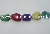 CNG1516 8 inches 20*30mm - 25*35mm freeform agate beads