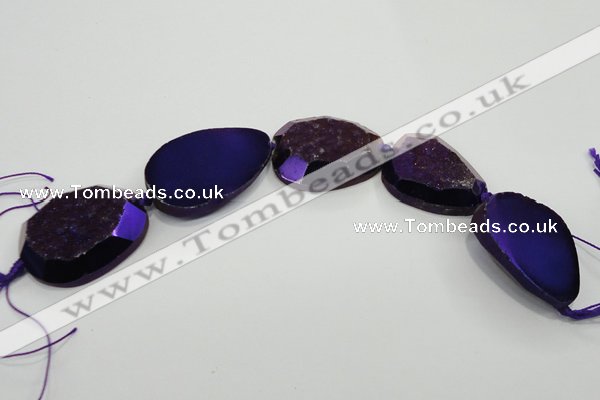 CNG1531 8 inches 25*35mm - 35*45mm freeform agate beads