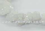 CNG1540 15.5 inches 6*8mm - 15*20mm nuggets plated druzy quartz beads