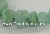 CNG1542 15.5 inches 6*8mm - 15*20mm nuggets plated druzy quartz beads