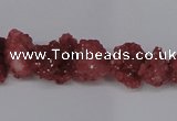 CNG1546 15.5 inches 6*8mm - 15*20mm nuggets plated druzy quartz beads