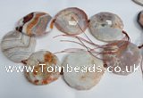 CNG1551 15.5 inches 50*52mm faceted freeform agate beads