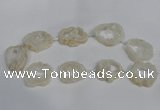 CNG1560 30*35mm - 35*40mm freeform plated druzy agate beads