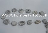 CNG1570 15*20mm - 20*25mm freeform plated druzy agate beads