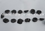 CNG1572 15*20mm - 20*25mm freeform plated druzy agate beads