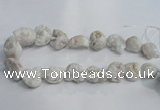 CNG1575 18*25mm - 20*30mm nuggets plated druzy agate beads