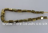 CNG1580 15.5 inches 10*15mm - 18*20mm nuggets plated quartz beads