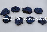 CNG1588 15.5 inches 30*35mm - 35*40mm freeform plated druzy agate beads