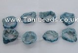 CNG1589 15.5 inches 30*35mm - 35*40mm freeform plated druzy agate beads