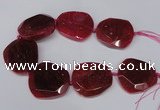 CNG1605 15.5 inches 45*50mm faceted freeform agate beads