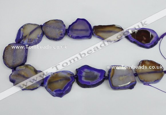 CNG1612 15.5 inches 25*35mm - 30*45mm freeform agate gemstone beads