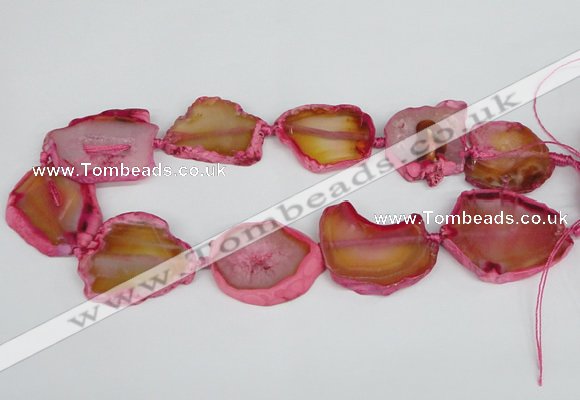 CNG1613 15.5 inches 25*35mm - 30*45mm freeform agate gemstone beads