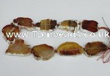 CNG1614 15.5 inches 25*35mm - 30*45mm freeform agate gemstone beads