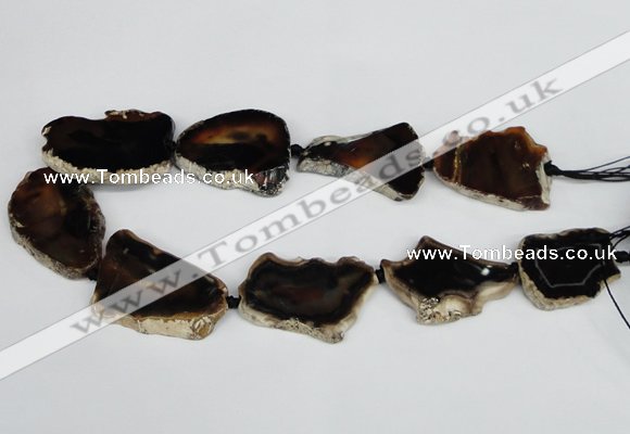 CNG1615 15.5 inches 25*35mm - 30*45mm freeform agate gemstone beads