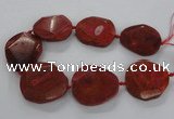 CNG1628 15.5 inches 40*45mm - 45*50mm faceted freeform agate beads