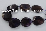 CNG1629 15.5 inches 40*45mm - 45*50mm faceted freeform agate beads