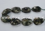 CNG1632 15.5 inches 30*40mm - 35*45mm faceted freeform agate beads