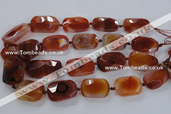 CNG1634 15.5 inches 25*35mm - 25*40mm faceted freeform agate beads