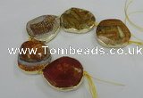 CNG1637 8 inches 40*45mm - 45*50mm freeform agate beads