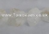 CNG1640 15.5 inches 13*18mm - 18*25mm nuggets plated druzy agate beads