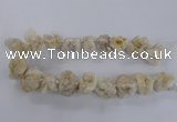 CNG1644 15.5 inches 18*25mm - 22*30mm nuggets plated druzy agate beads