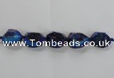 CNG1660 8 inches 20*25mm - 25*30mm freeform plated druzy agate beads