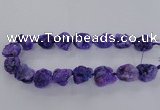 CNG1665 15.5 inches 18*25mm - 22*30mm nuggets plated druzy agate beads