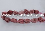 CNG1666 15.5 inches 18*25mm - 22*30mm nuggets plated druzy agate beads