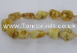 CNG1670 15.5 inches 22*30mm - 25*45mm nuggets plated druzy agate beads