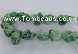 CNG1671 15.5 inches 22*30mm - 25*45mm nuggets plated druzy agate beads