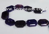 CNG1681 15.5 inches 30*40mm freeform agate gemstone beads wholesale