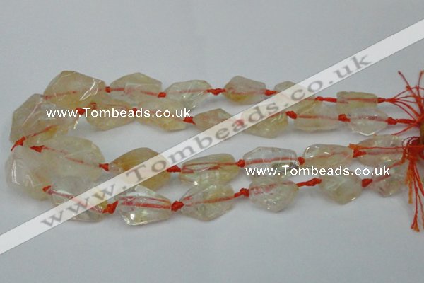 CNG1701 15.5 inches 15*20mm - 18*35mm nuggets citrine beads